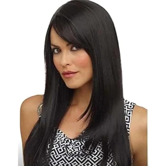 DILLARDS Women's Long Hair Wig Black Straight Natural Look - Image 1
